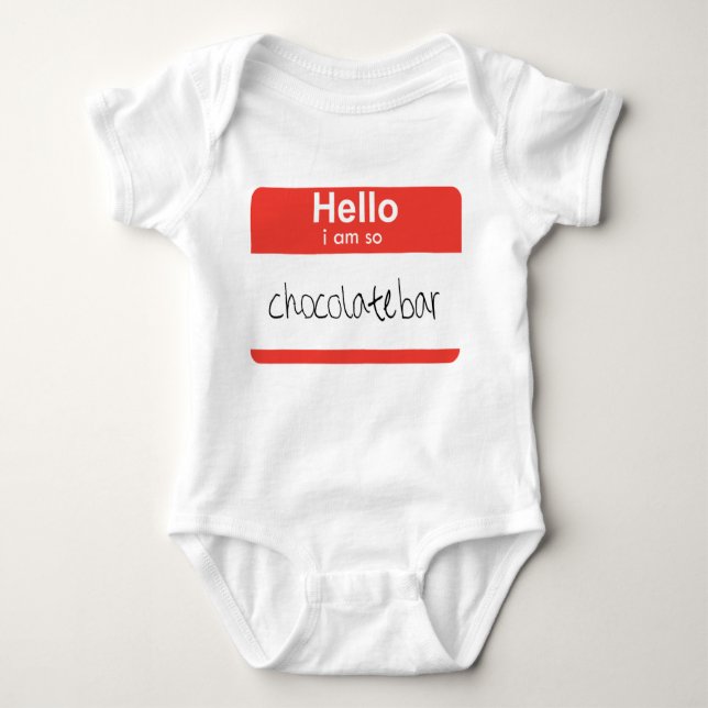 Hello...I am "So Chocolate Bar" baby creeper (Front)