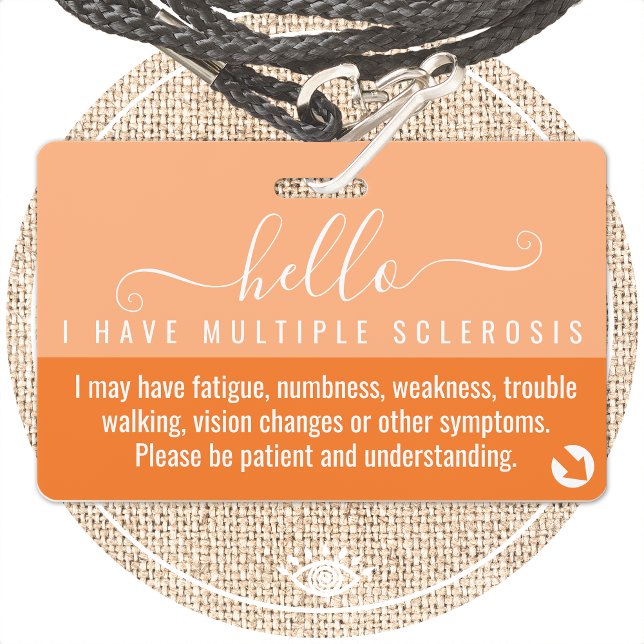 hello i have multiple sclerosis ms disability id ID badge (Creator Uploaded)