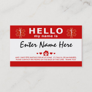 HELLO i have pets waiting for me Business Card