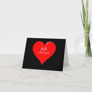 hello i love you thank you card