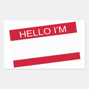 Hello Im Rectangular Sticker