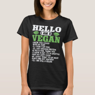Hello I'm Vegan Vegetarian Plant Based Diet T-Shirt