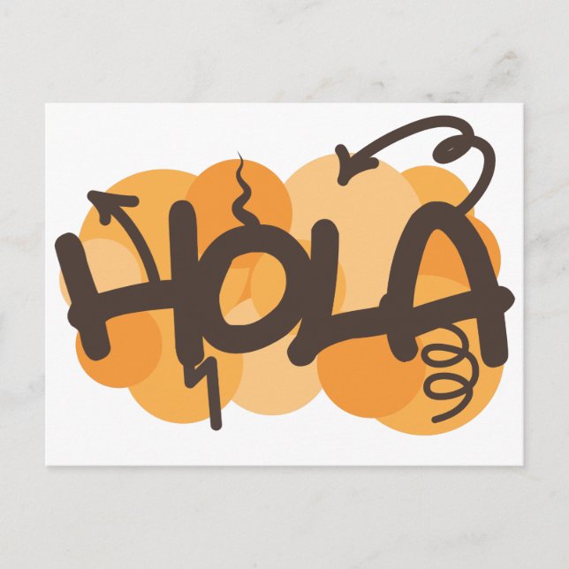 Hello in Spanish Postcard (Front)