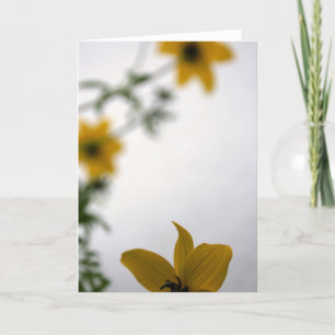 Hello in Yellow Floral Photography Greeting Card