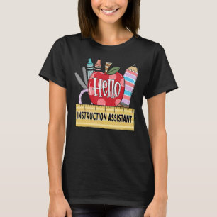 Hello Instruction Assistan Apple Teacher T-Shirt