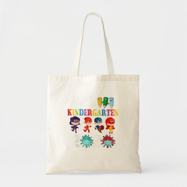 Hello Kindergarten 2020 Back To School Tote Bag (Front)