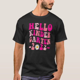 hello kindergarten back to school 2022 teacher kid T-Shirt