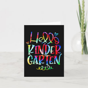 Hello Kindergarten Back To School Gifts For Teache Card