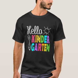   Hello Kindergarten Back To School Men Women Boy  T-Shirt