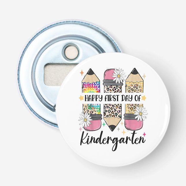 Hello Kindergarten Back To School Teacher Student Bottle Opener (Front)