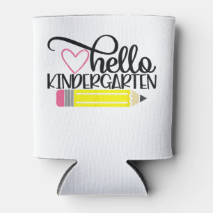 Hello Kindergarten Back To School Teacher Student Can Cooler