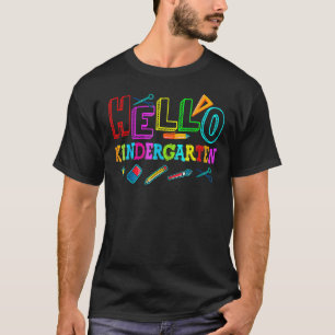 Hello Kindergarten   Back To School Teacher T-Shirt
