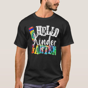 Hello Kindergarten Back To School Tie Dye T-Shirt