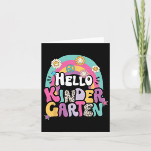 Hello Kindergarten Byck To School Teacher Boy Girl Card