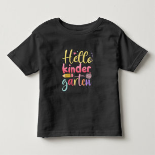 Hello Kindergarten Colourful Cute Toddler T-Shirt