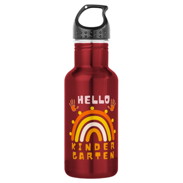 HELLO KINDERGARTEN - COOL RAINBOW 532 ML WATER BOTTLE (Front)