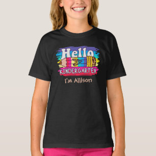 Hello Kindergarten First Day of Back to School T-Shirt