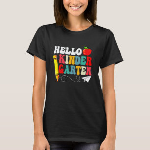 Hello Kindergarten Funny Back To School Teacher St T-Shirt