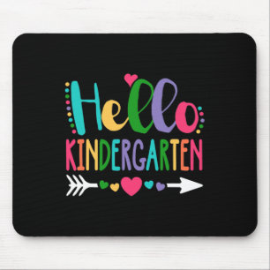 Hello Kindergarten Heart Teacher Student Byck To S Mouse Pad