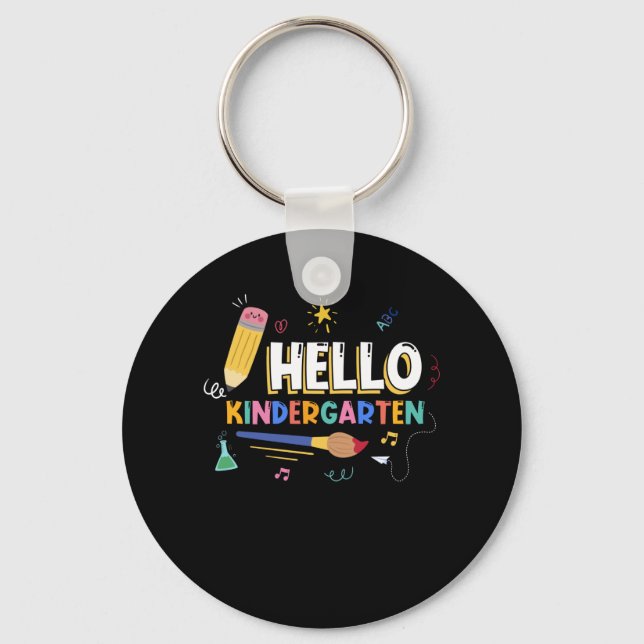 Hello Kindergarten Key Ring (Front)