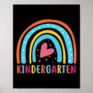 Hello Kindergarten Kindergarten Rainbow Poster