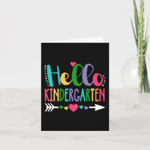 Hello Kindergarten Leopard Tie Dye Pencil  Cute Te Card