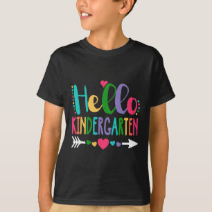 Hello Kindergarten Leopard Tie Dye Pencil Cute Te T-Shirt