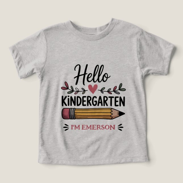 Hello Kindergarten Personalised Back To School (Design Front)