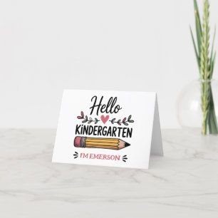 Hello Kindergarten Personalised Back To School Announcement