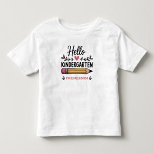 Hello Kindergarten Personalised Back To School Toddler T-Shirt