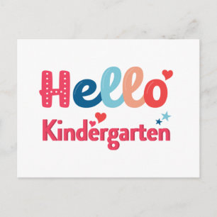 Hello kindergarten Postcard