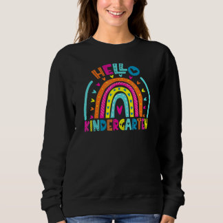 Hello Kindergarten Rainbow Back To School For Kids Sweatshirt