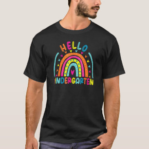 Hello Kindergarten Rainbow Back To School For Kids T-Shirt