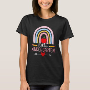 Hello Kindergarten Rainbow Back To School Team Kin T-Shirt