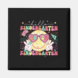 Hello Kindergarten Smile Face Back To School 2025  Magnet
