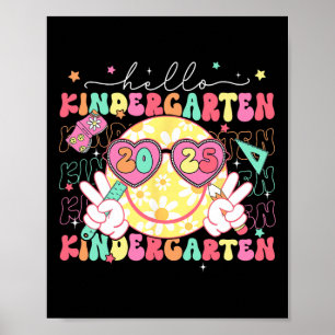 Hello Kindergarten Smile Face Back To School 2025  Poster
