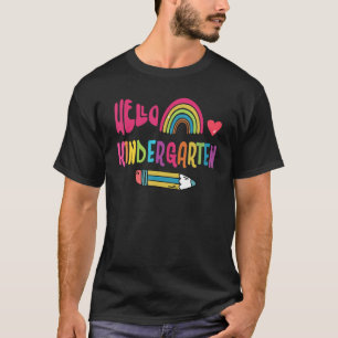 Hello Kindergarten Squad My First Day Of Kindergar T-Shirt