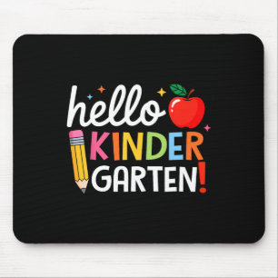 Hello Kindergarten Teacher Kids Back To School Fir Mouse Pad