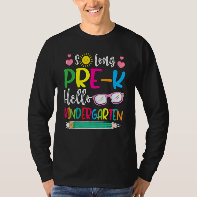 Hello Kindergarten Teacher Student Back To School  T-Shirt (Front)