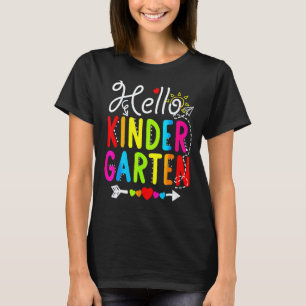 Hello Kindergarten Teacher Student Back To School T-Shirt