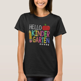 Hello Kindergarten  Teacher Team Kindergarten Squa T-Shirt