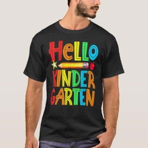Hello Kindergarten Teacher Welcome Back To School T-Shirt