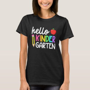 Hello Kindergarten Team Back To School Teacher Kid T-Shirt
