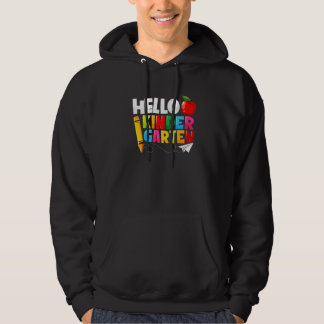 Hello Kindergarten Team Kinder Back To School Teac Hoodie