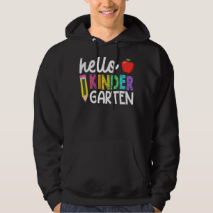 Hello Kindergarten Team Kinder Back To School Teac Hoodie