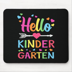 Hello Kindergarten Team Kinder Back to School Teac Mouse Pad