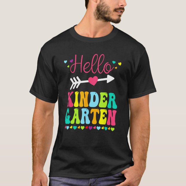 Hello Kindergarten Team Kinder Back To School Teac T-Shirt (Front)