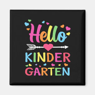 Hello Kindergarten Team Kinder Byck To School Teac Magnet