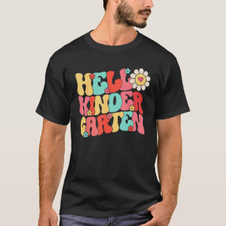 Hello Kindergarten Team Kinder Teacher Girl Back t T-Shirt