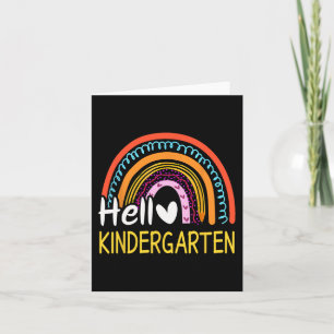 Hello Kindergarten Team Teacher Back to School Rai Card